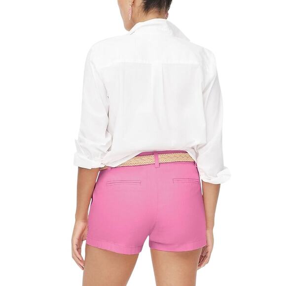 NWT J.Crew 4” Chino Shorts Size 16 Tulip Pink Cotton Mid-Rise Classic - Picture 8 of 8